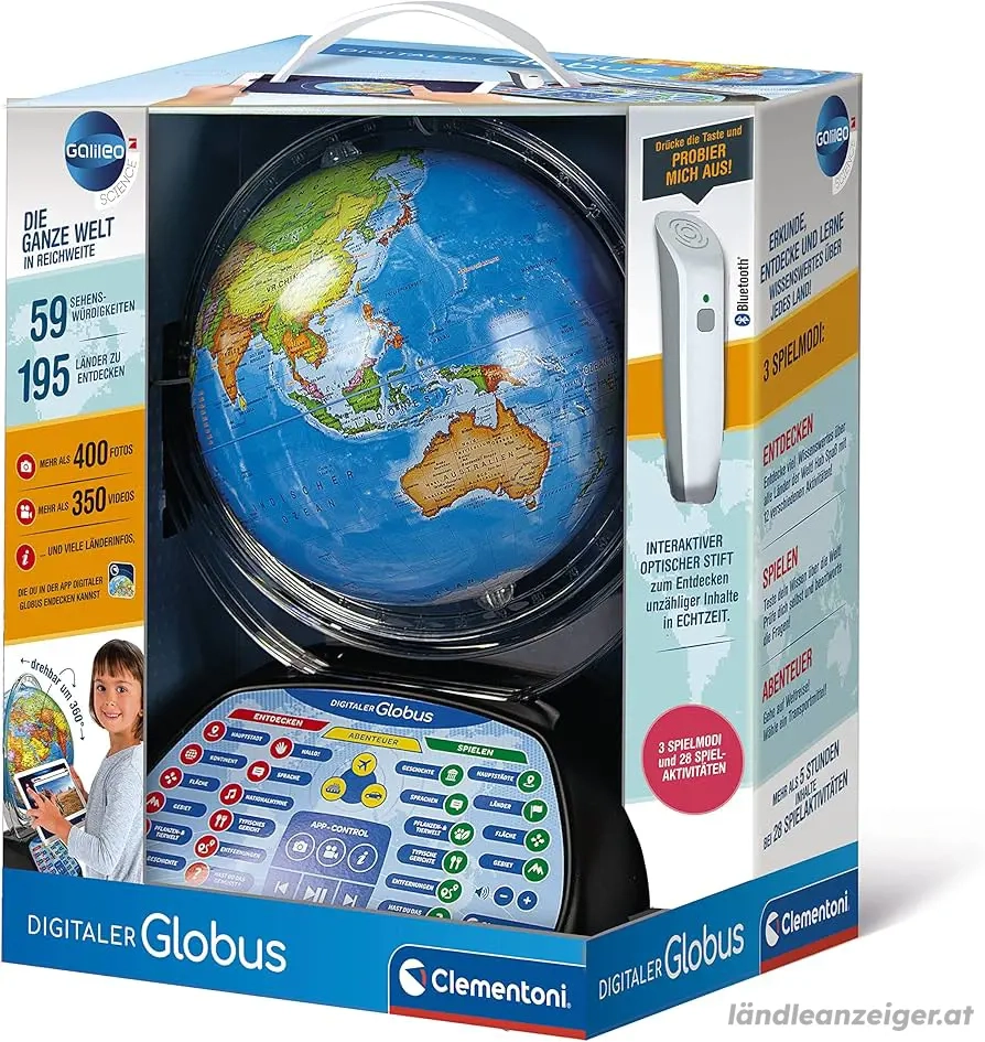 Digitaler Globus, ab 7 Jahren