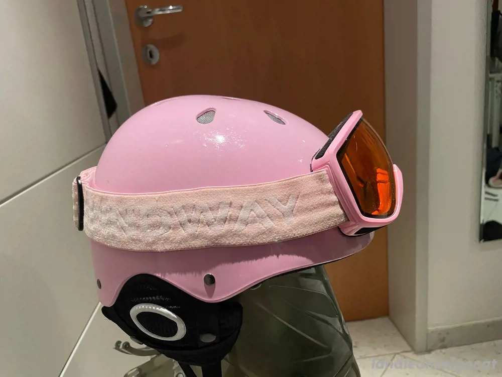 Skihelm und Brille