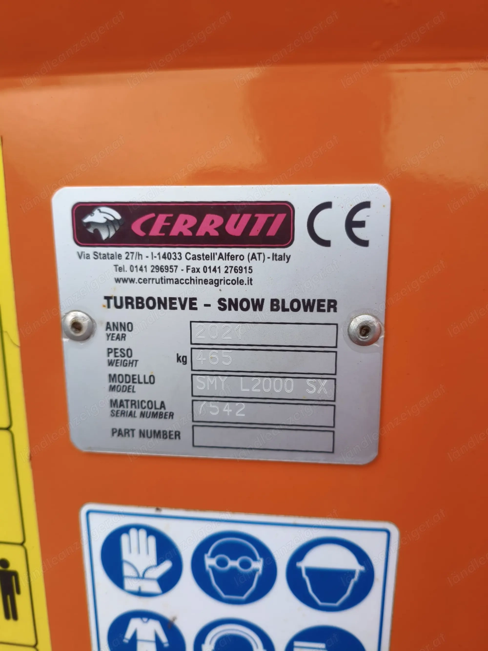 Cerruti Super Middle Schneefräse