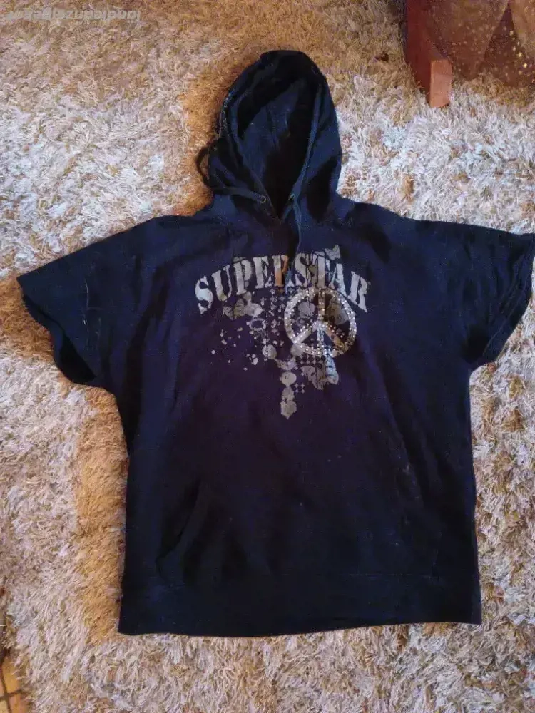 Hoody Kurzarm 38 schwarz 