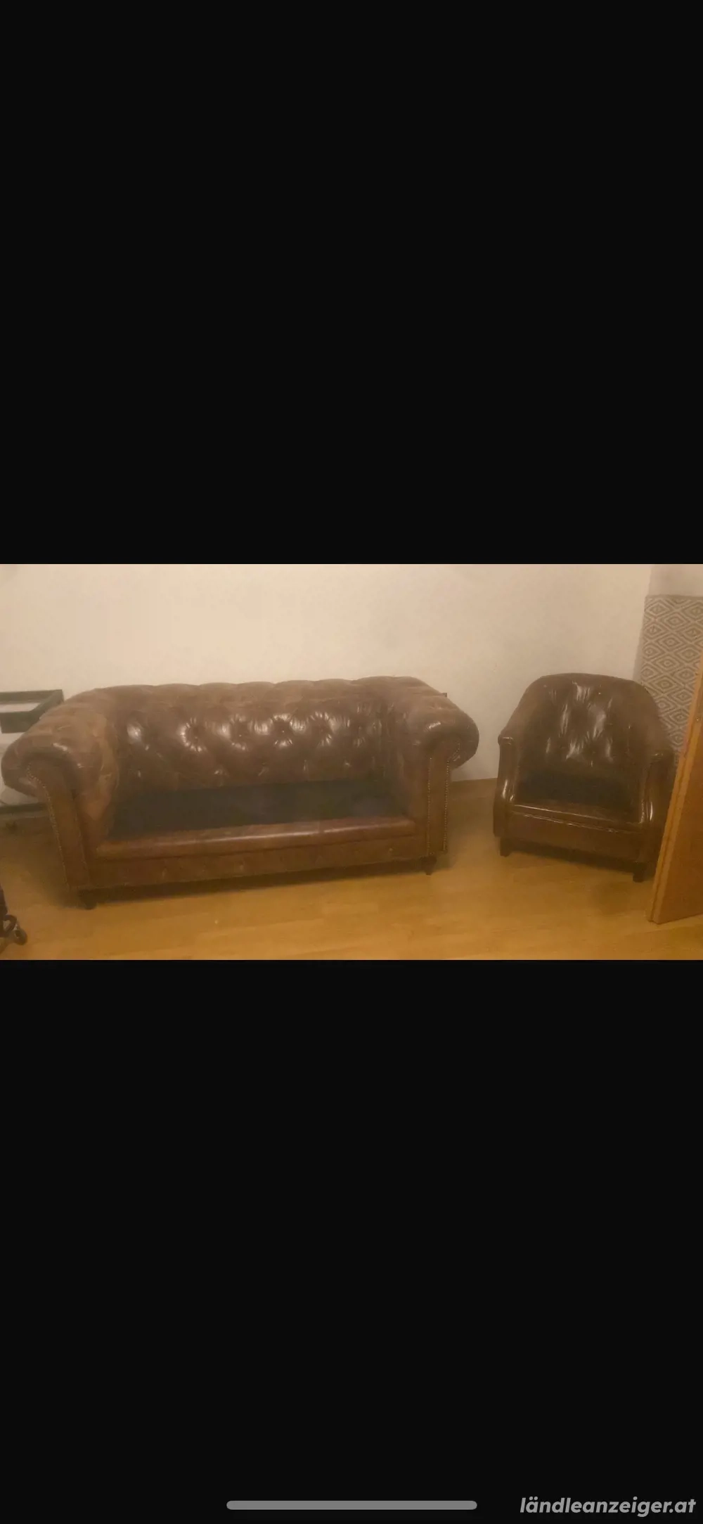 Chesterfield Sofa und Sessel