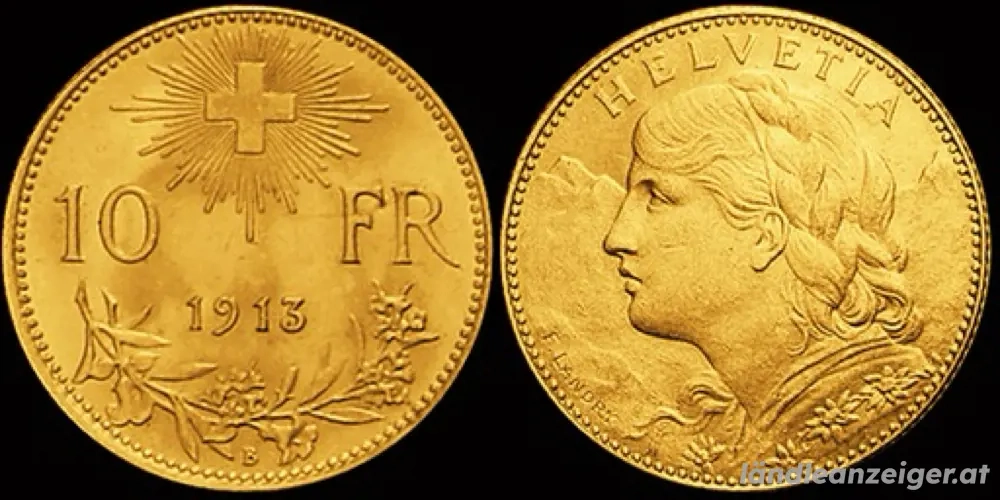 Schweizer Goldvreneli Total 10 Stück