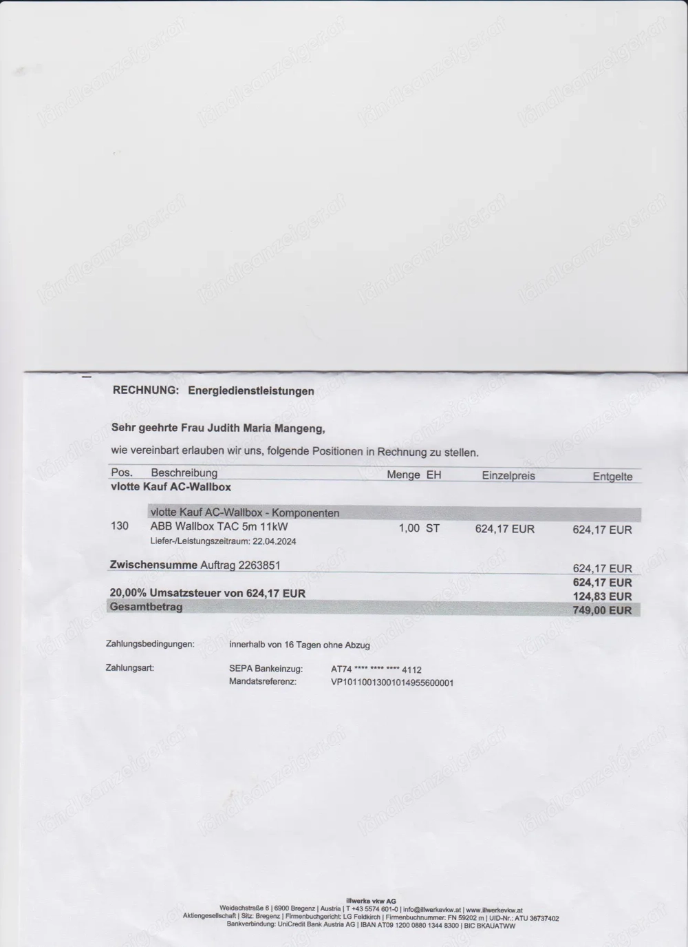 Günstige Wall Box mit Ladekabel Typ 2