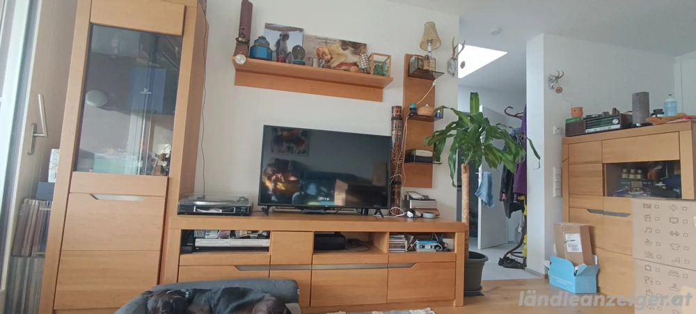 Wohnzimmer Einrichtung Eiche Vollholz-Furnier 