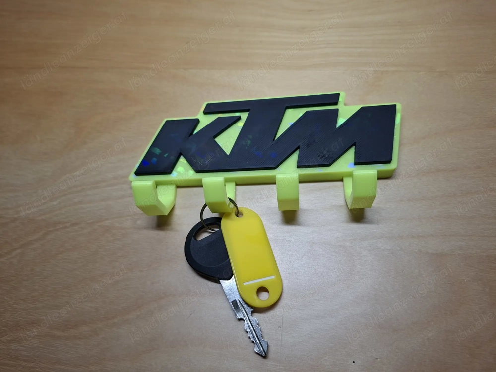 KTM Schlüsselaufhängung Carbon Optik Neon Schlüsselbrett Keyboard