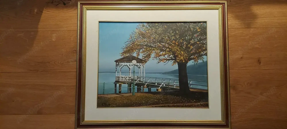 Ölbild "Herbst am Fischersteg" in Bregenz