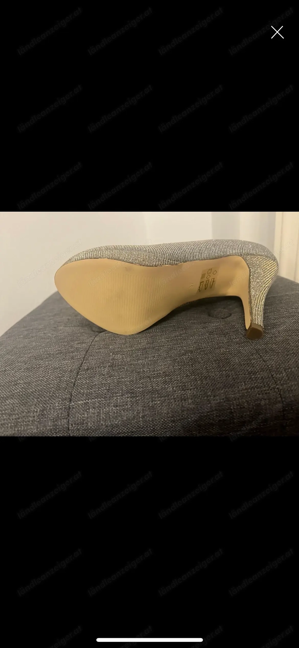 Silberne Hohe Schuhe 