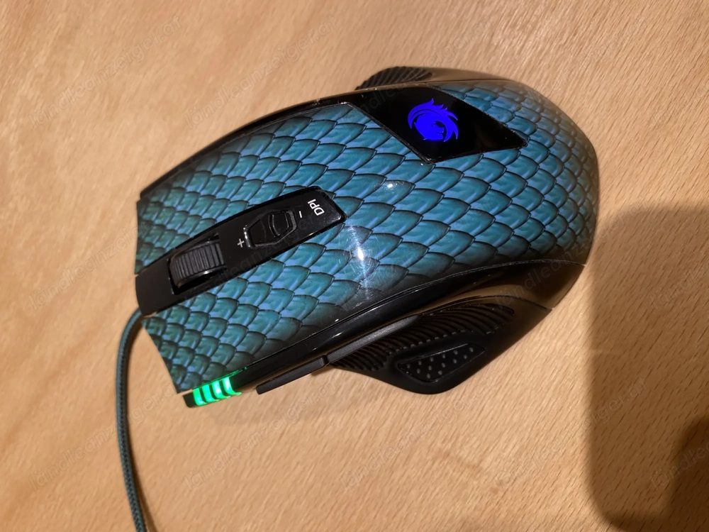 Sharkoon Drakonia Green Gaming Laser Maus 8200 DPI