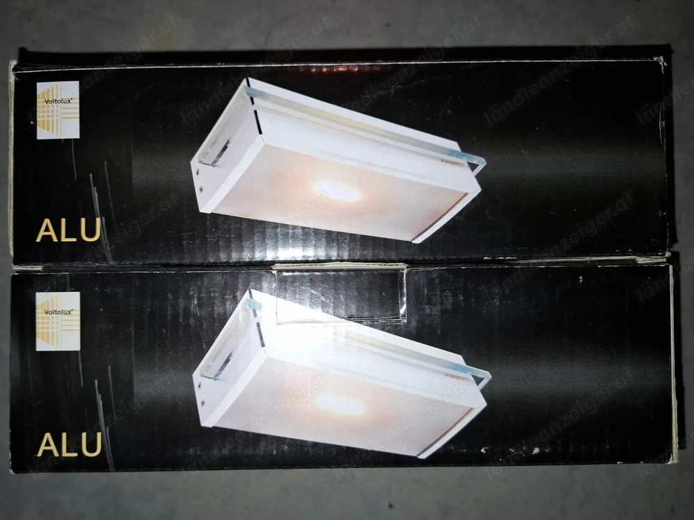 2 Voltolux Alu-Design Leuchten