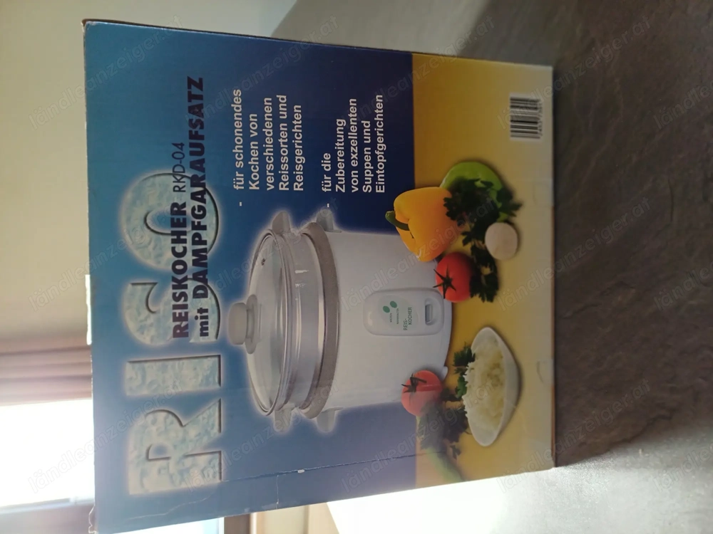 Reiskocher mit Dampfgaraufsatz