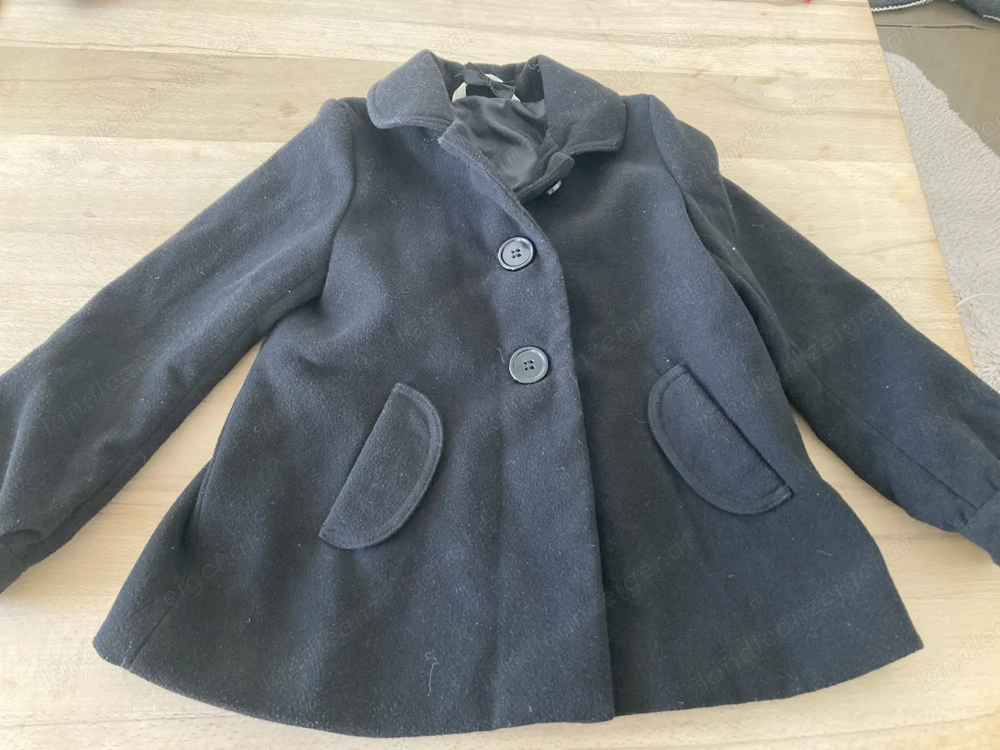 Kurz Mantel Mädchen schwarz 122 128