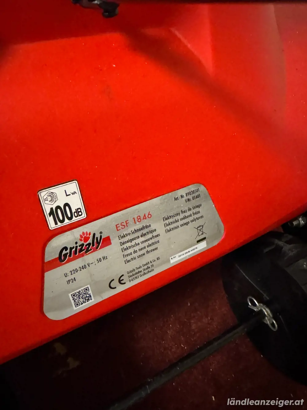 Schneefräse mit kabel