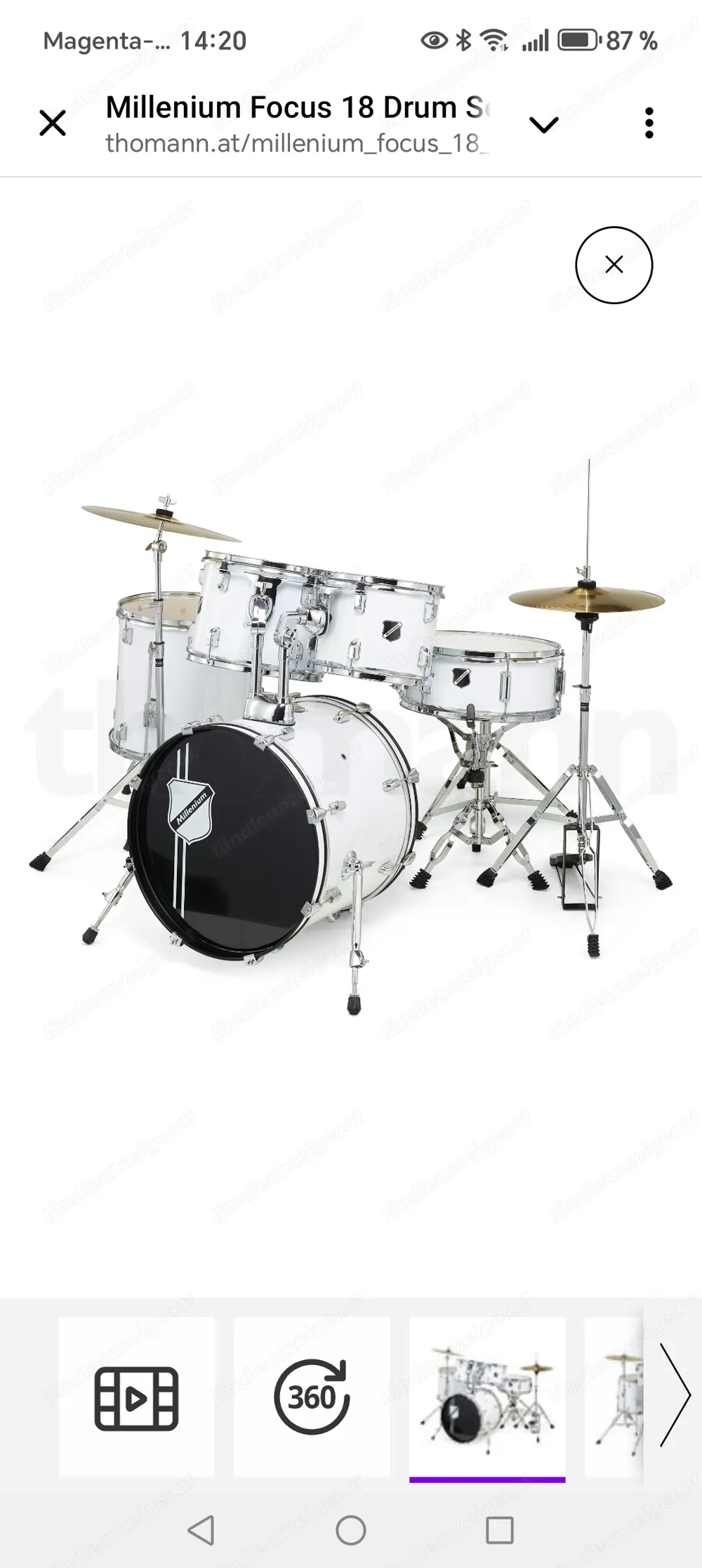 Drum Set + Still Cymbal Set + Practice Pad Set