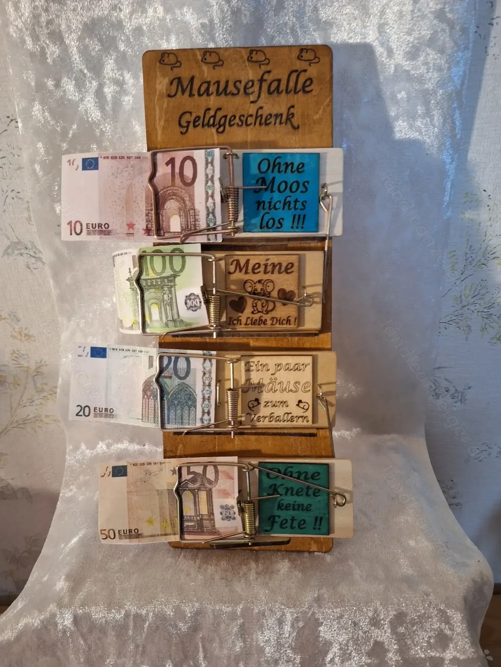 Gelaserte Geld-Geschenkidee Preis pro Stück
