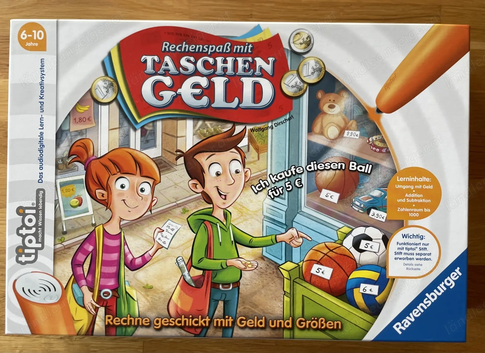 Tiptoi Lernspiel Taschengeld unbespielt