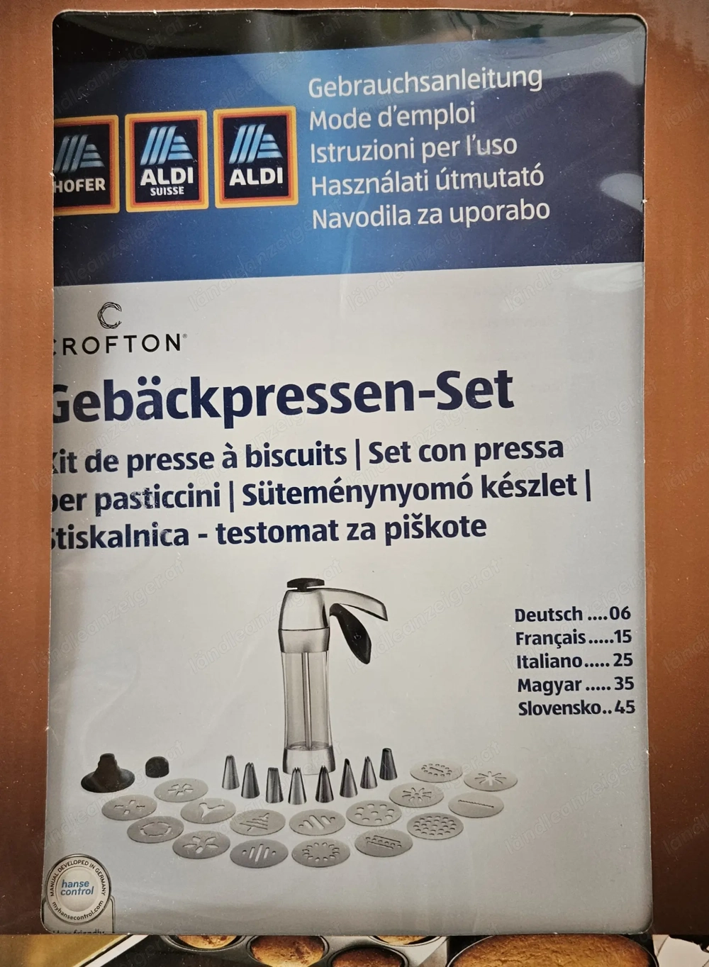 Waage und Gebäckpressen-Set