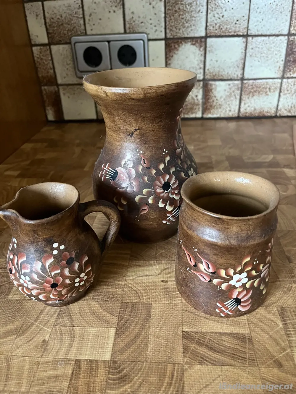 Handbemaltes Keramik-Set   Vintage   Landhausstil