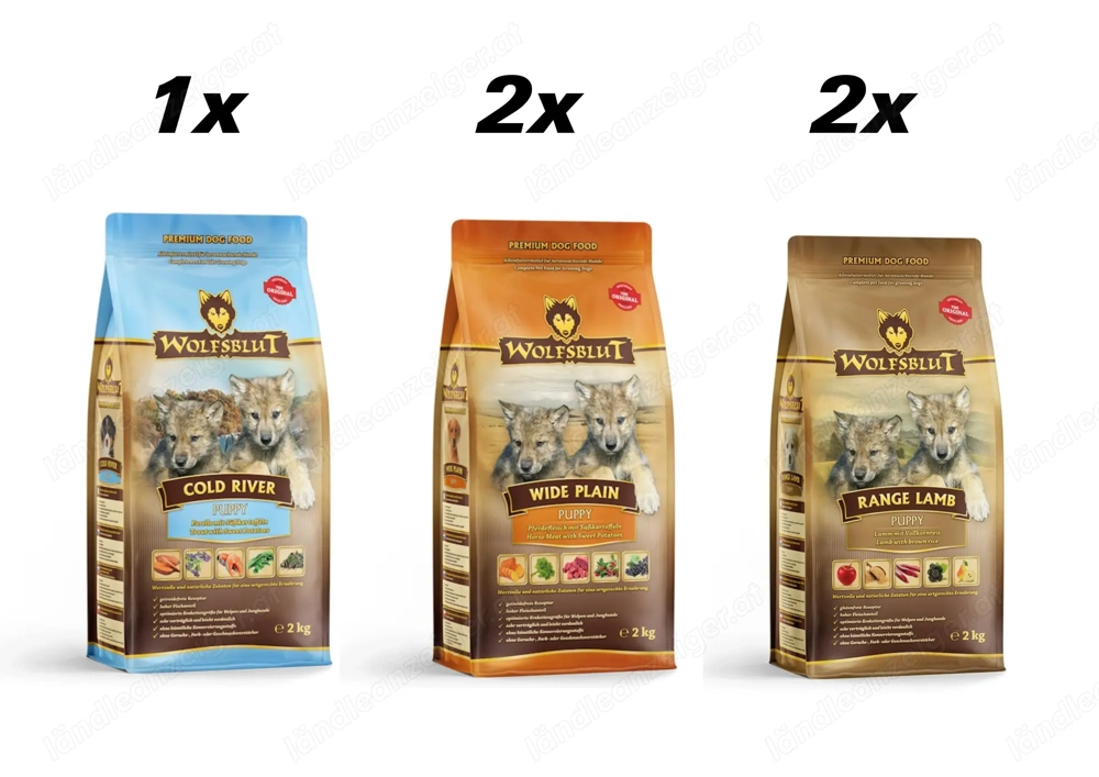 Wolfsblut Trockenfutter 5er Pack je 2kg   Puppy