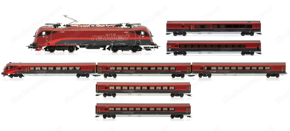 Jägerndorfer, ÖBB Railjet 8-teilig (High End Edition, H0, Sound, Innenbeleuchtung) - NEU