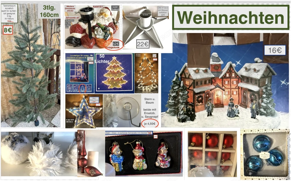 Weihnachten Baum Dorf Christbaumständer