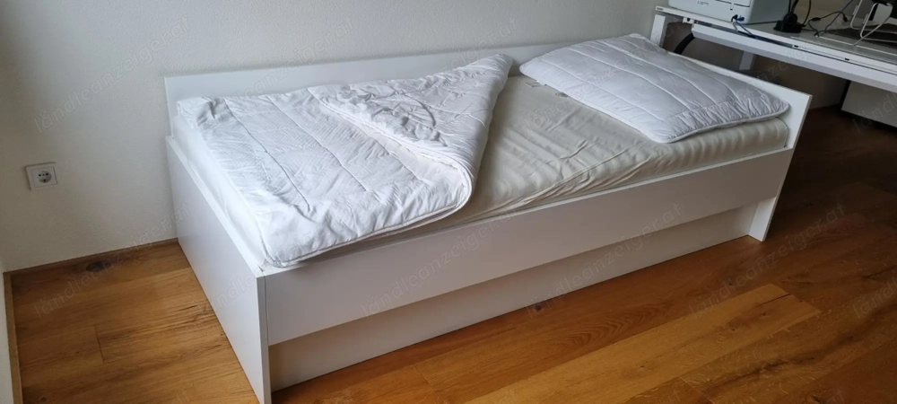 Bett weiß in Schleiflack 90x200 cm