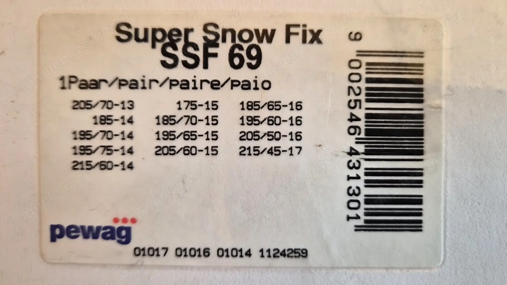 Schneeketten gebraucht