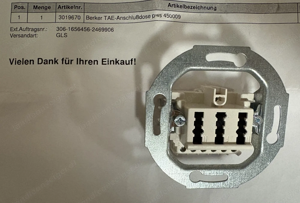 Berker TAE-Anschlussdose Telefon pws 450009