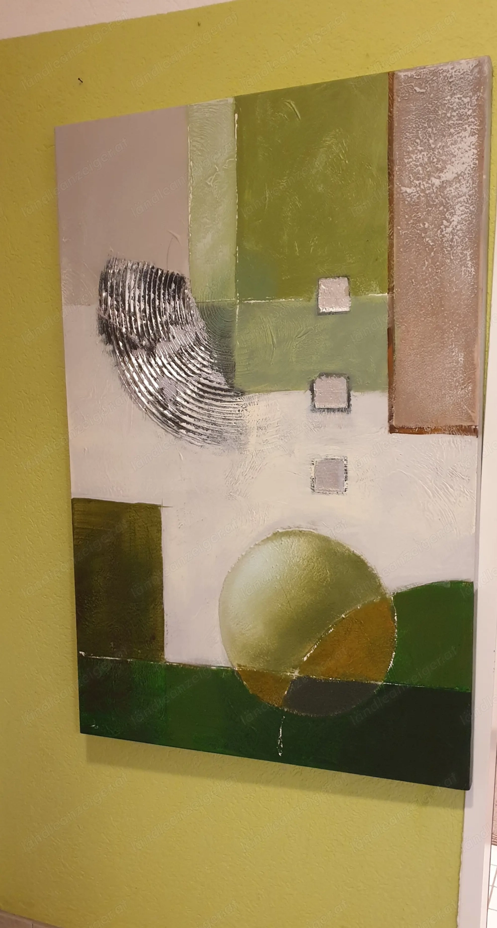 Bild abstrakt grün beige