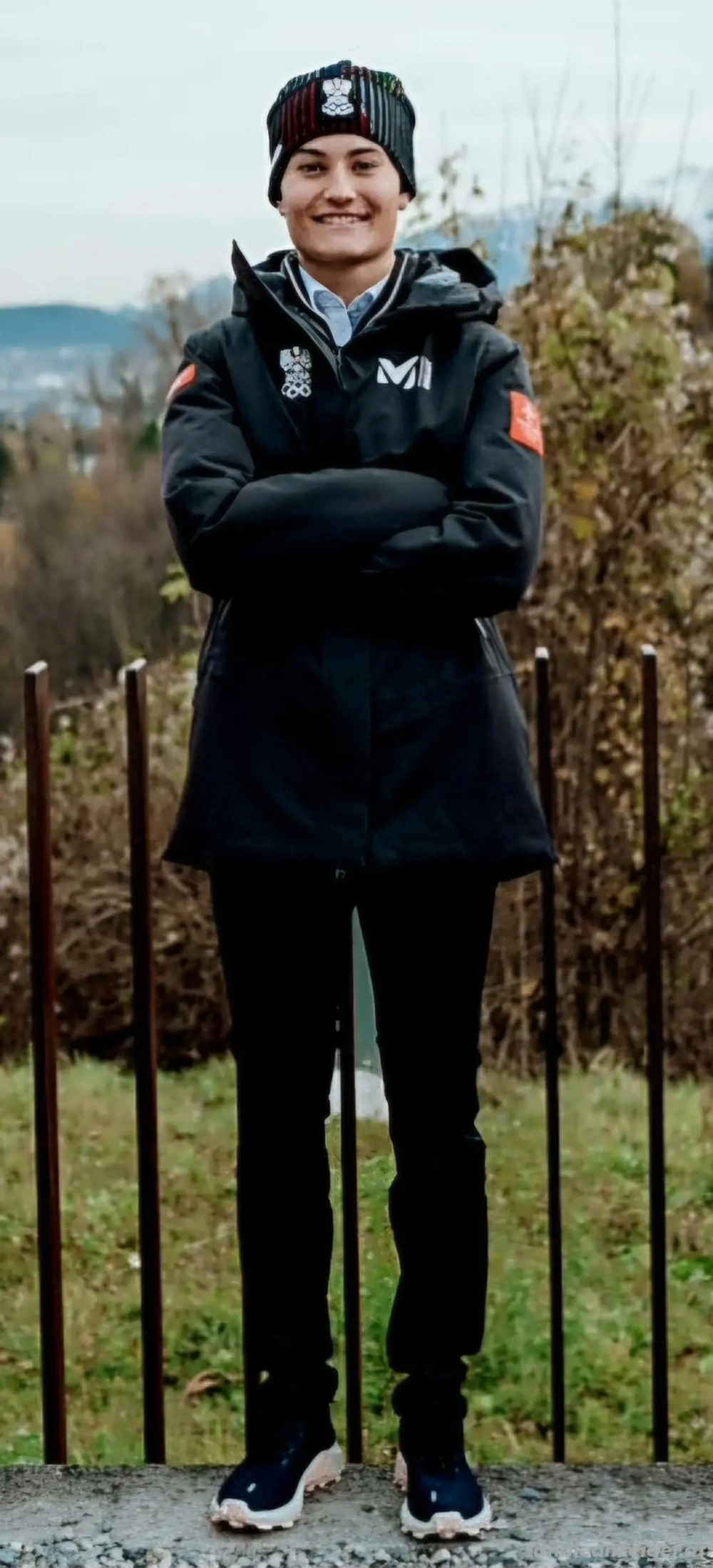 Winterjacke Parka Damen S dark grey. Olympic Team Austria 2022