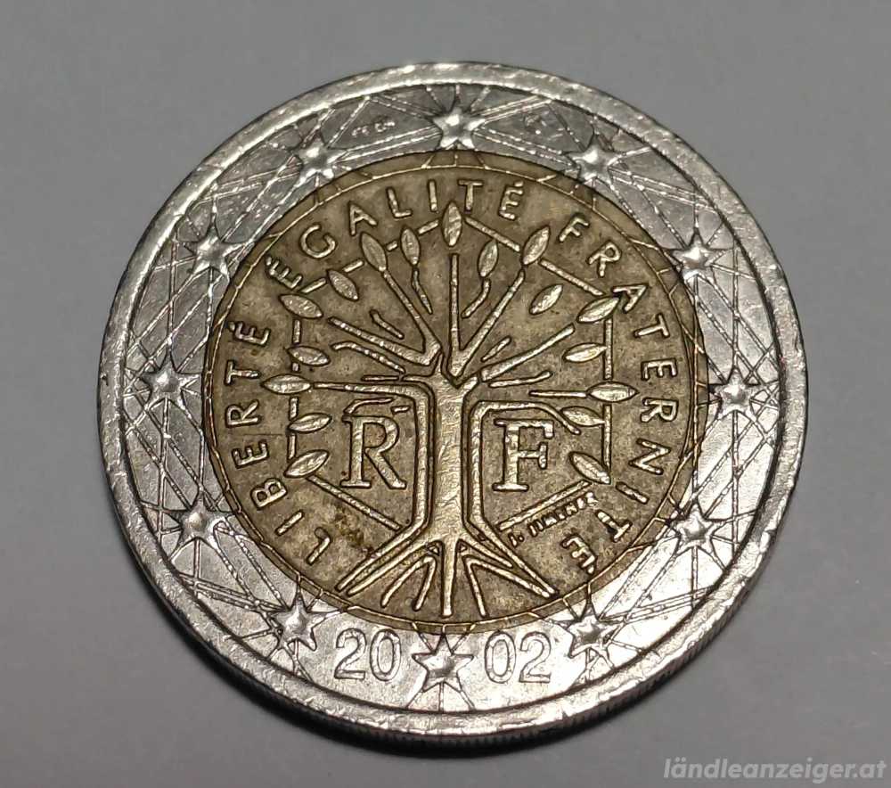 2 Euro Münze 2002 Frankreich 