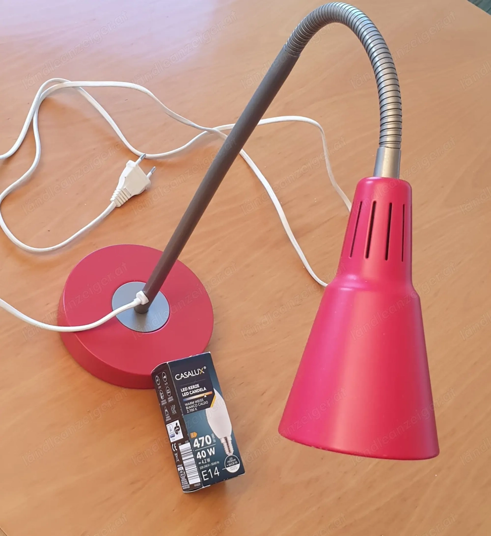 Ikea Tischlampe Schreibtischlampe rot