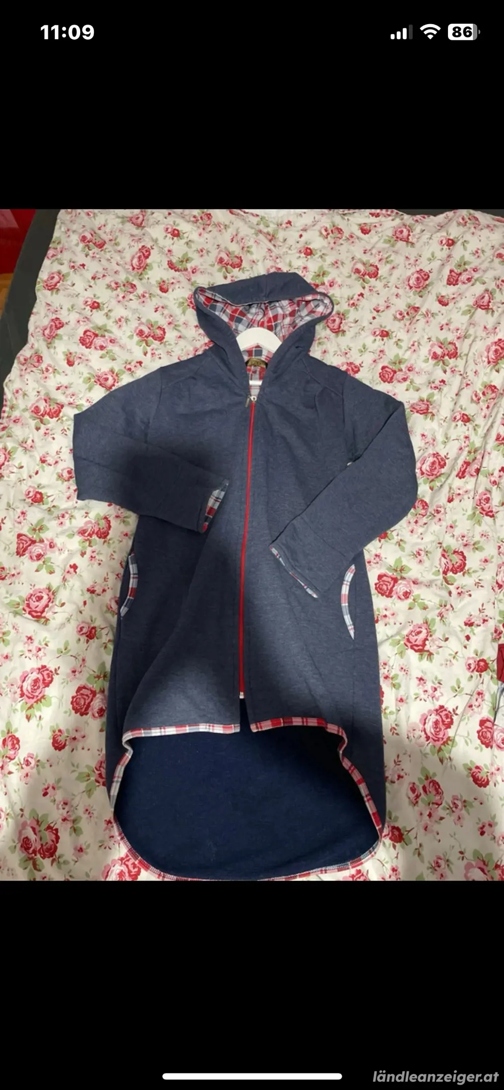 Bademantel mit Reißverschluss L