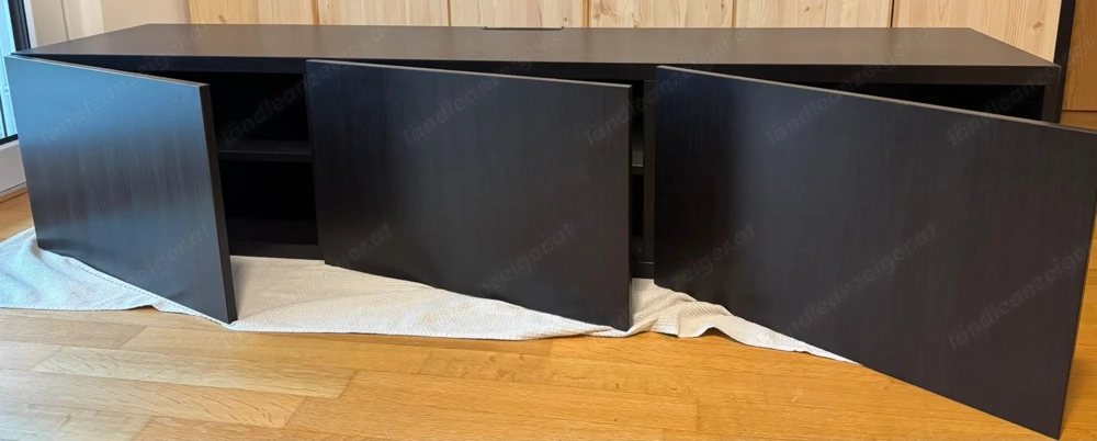 Ikea Besta TV Bank schwarzbraun zu verschenken