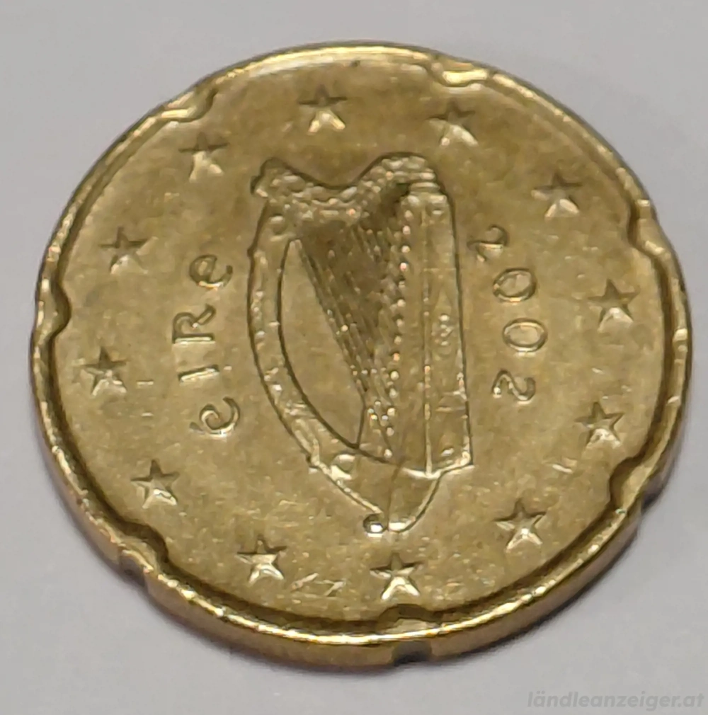 20 Eurocent Münze 2002 Eire