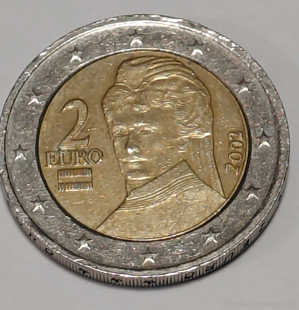 2 Euro Münze 2002 Österreich Fehlprägung 