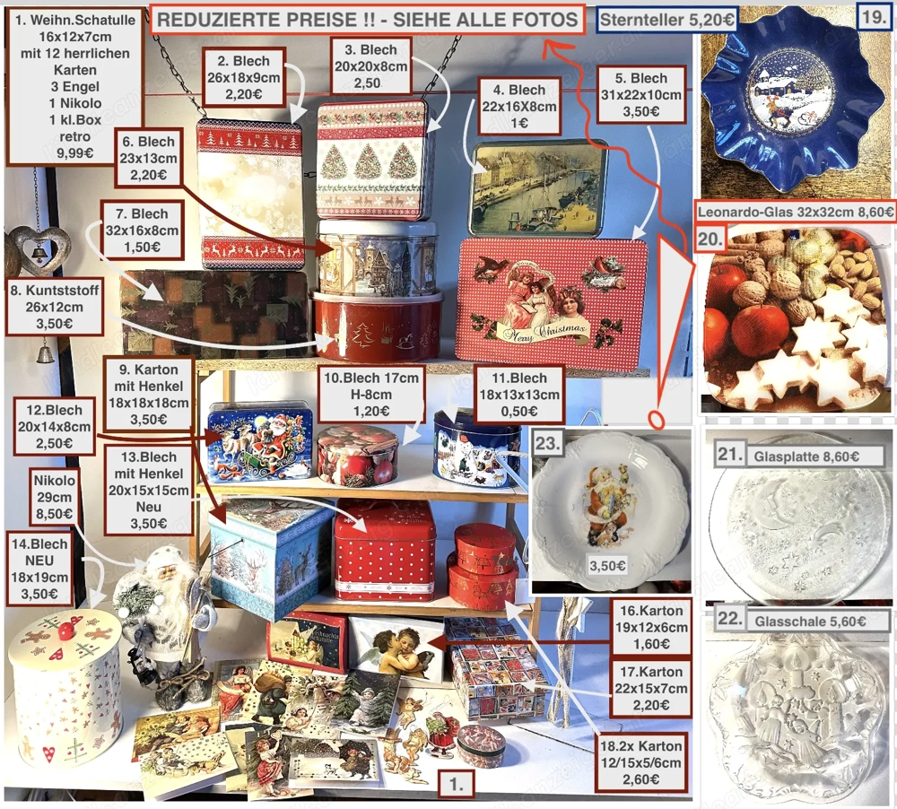 Weihnachten Keksdose Schatulle Box Stern