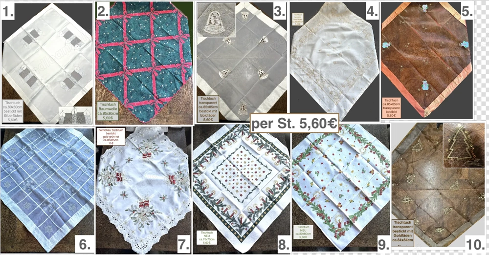 Tischtuch Tischläufer Mitteldecke 5 FOTOS!