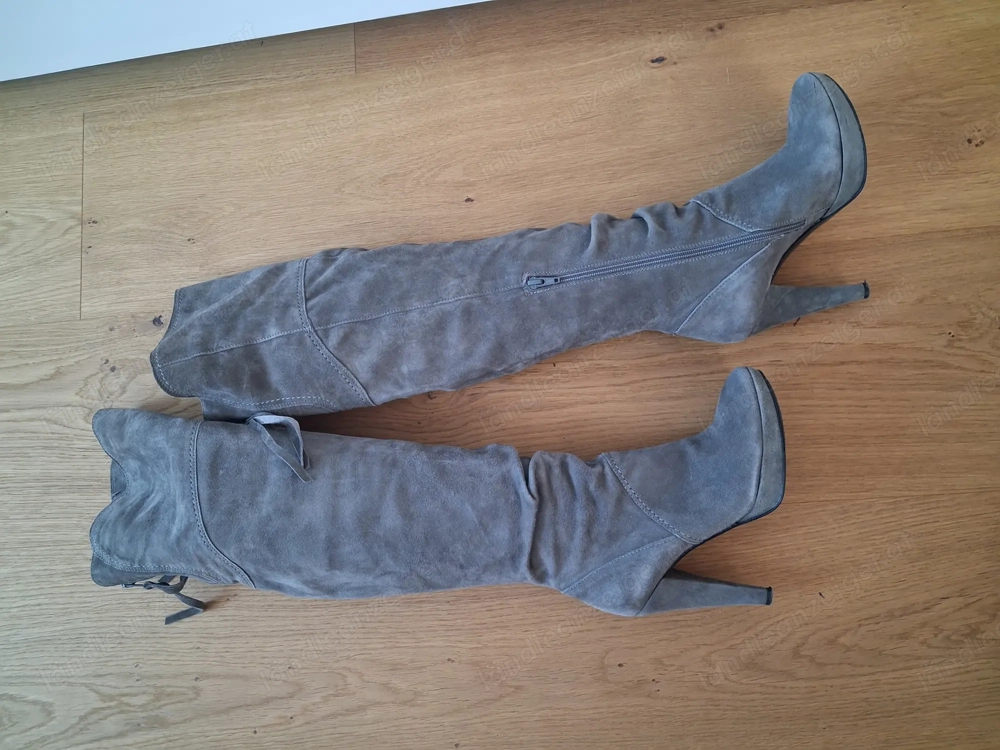 Leder Overknee aus Italien 