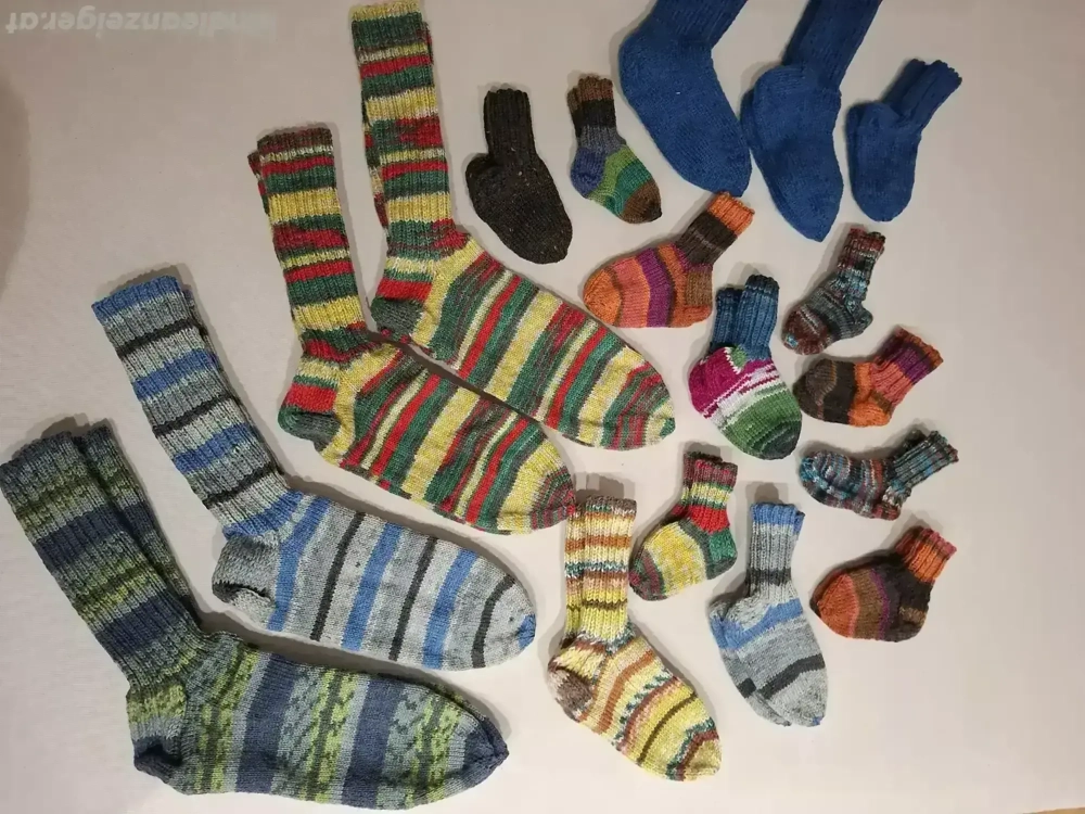 Selbstgestrickte Socken