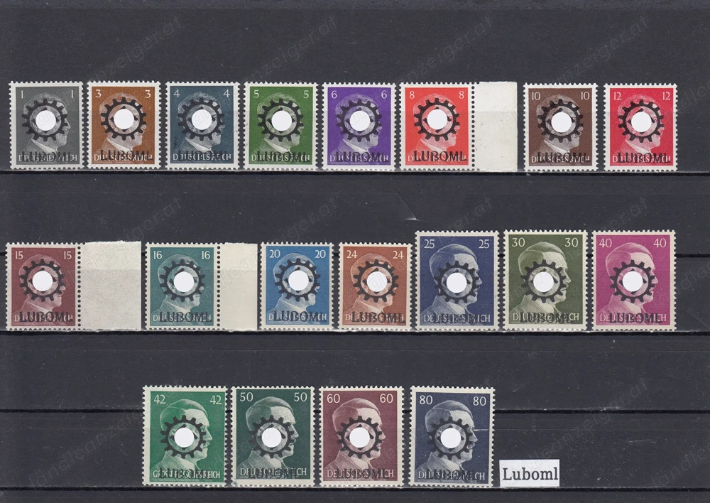 10 Briefmarken Sätze EU Lokajausgaben mit Aufdruck Postfrisch