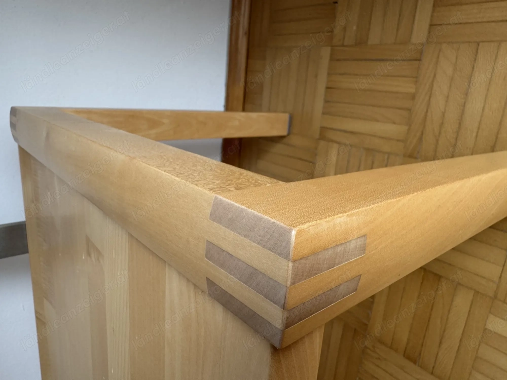 Sitzbank Ahorn mit Rückenlehne 