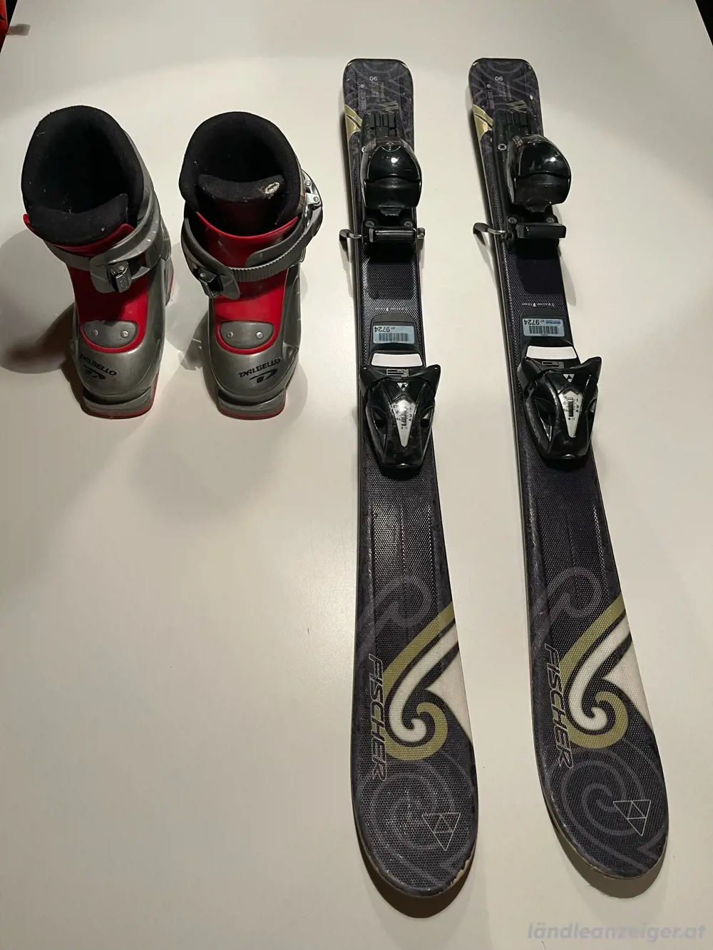 Kinderski 90 cm, Opt mit Skischuh