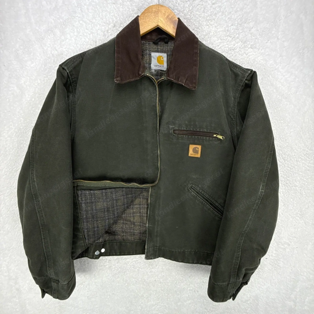 Carhartt Detroit Jacke Blanket Lined Herren Medium J97 MOS Moosgrün