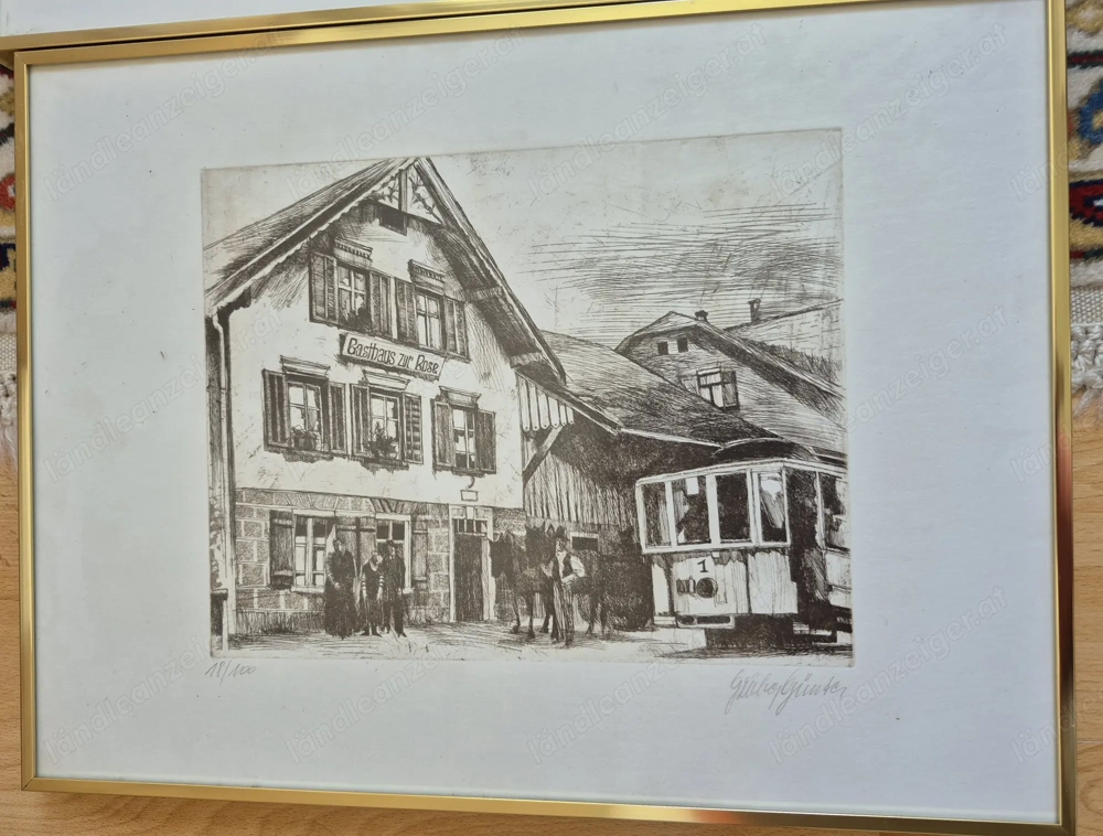 Bilder von Günter Gruber, Druck Radierung, Zeitgenössische Kunst