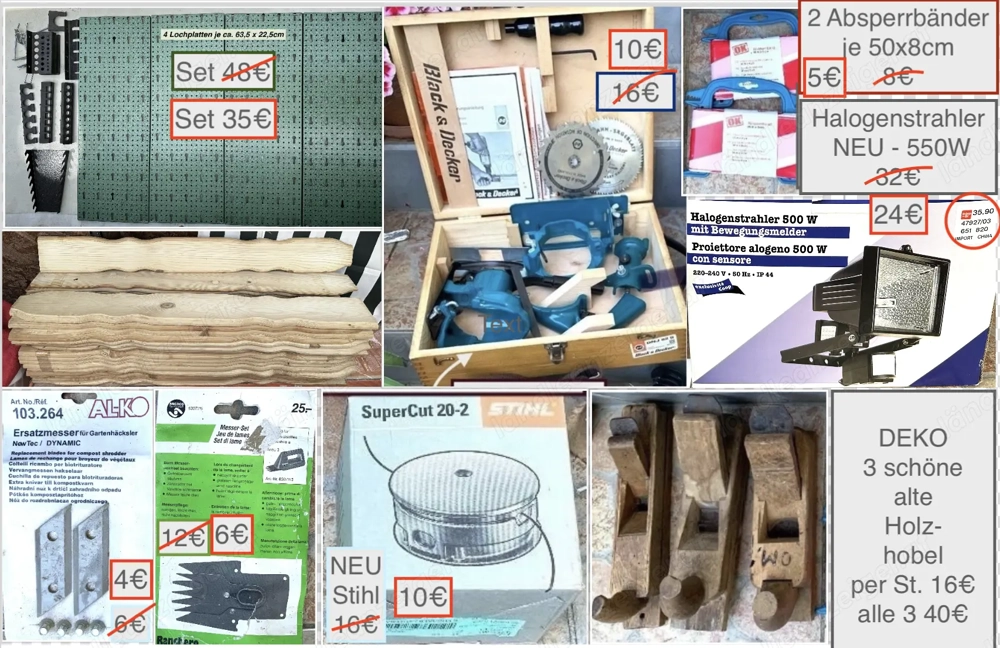 Werkstatt Lochplatten Metall, Balkonbretter ab 4 