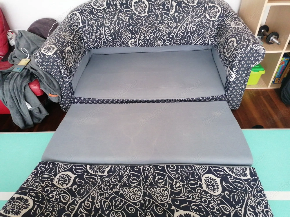 Ausziehcouch blau weiß 