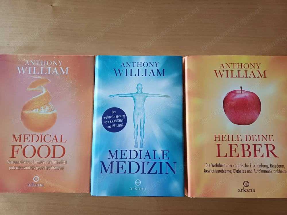 3 Bücher von Anthony William, gebunden, neu, per Stück 15 Euro, gebe sie auch einzeln ab