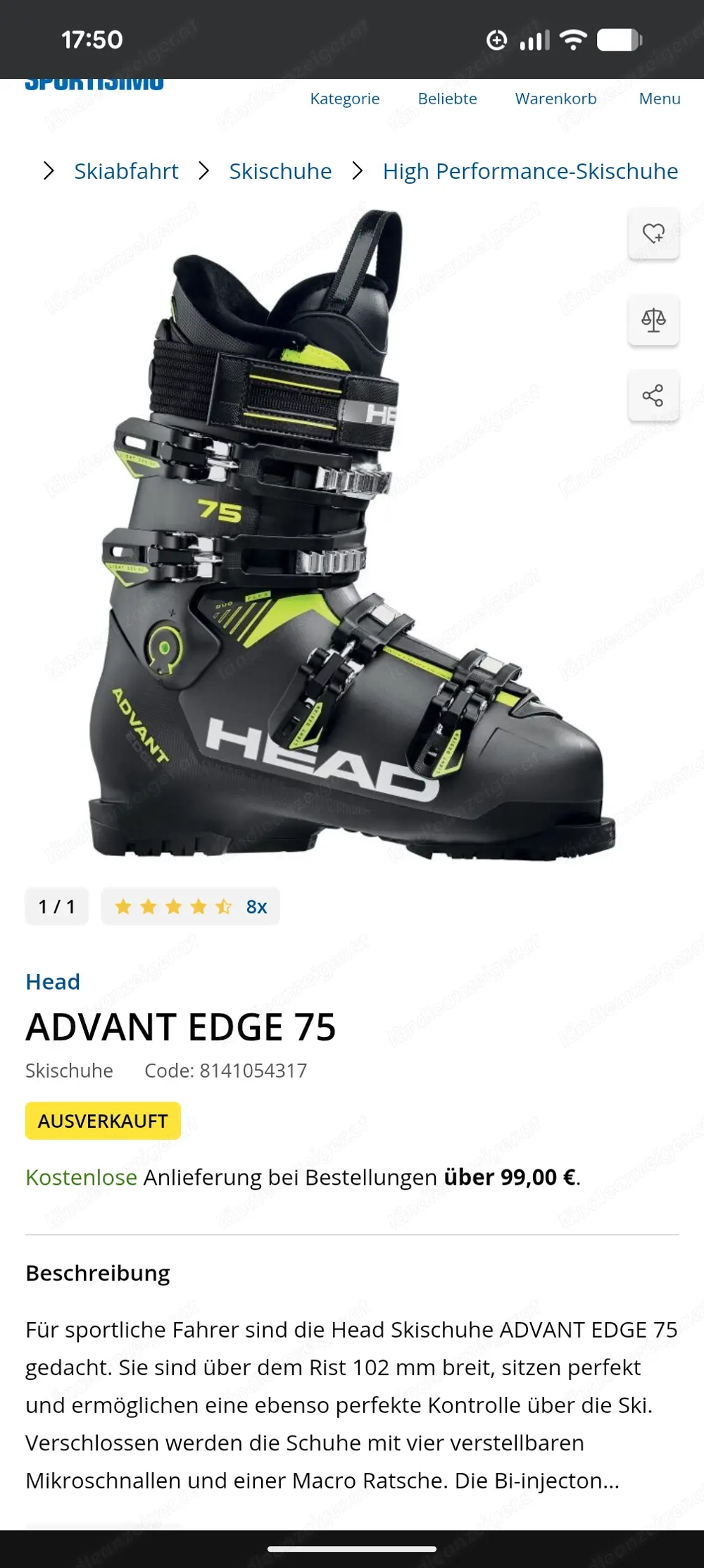 Head Advant 27.0-27.5