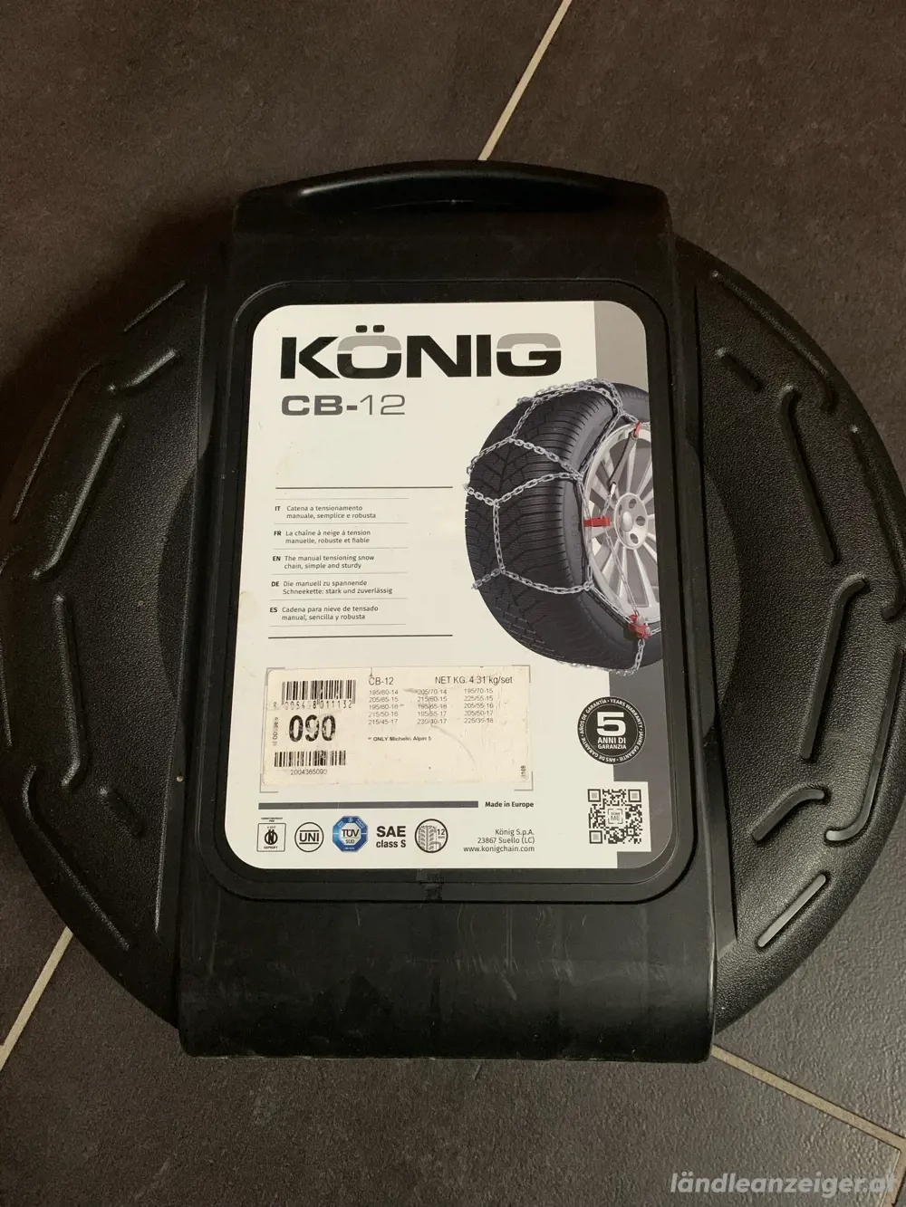 König CB12 090 Schneeketten zB Golf 205 55 16 