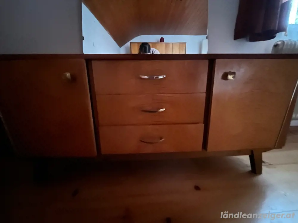 vintage Komode mit Spiegel